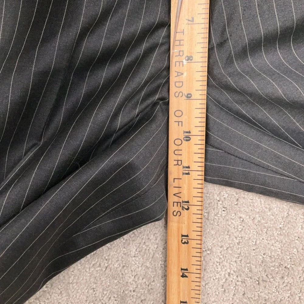 Hickey Freeman Suit Boys 37S 31W Charcoal Pinstripe Wool 2-Button